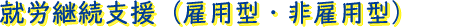 就労継続支援（雇用型・非雇用型）