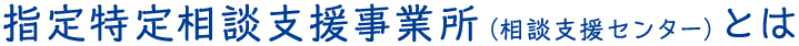 指定特定相談支援事業所（相談支援センター）とは